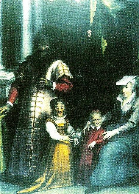unknow artist familjen gonsalvus malad av drik de quade van ravestyn i rudolf oil painting image